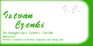 istvan czenki business card